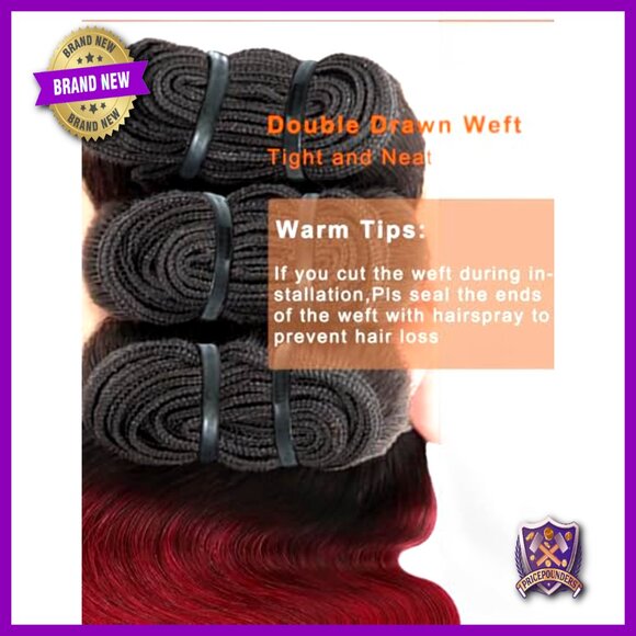 18 Inch Human Hair Extensions, Body Wave, 100% Raw Indian Hair, 3 Bundles